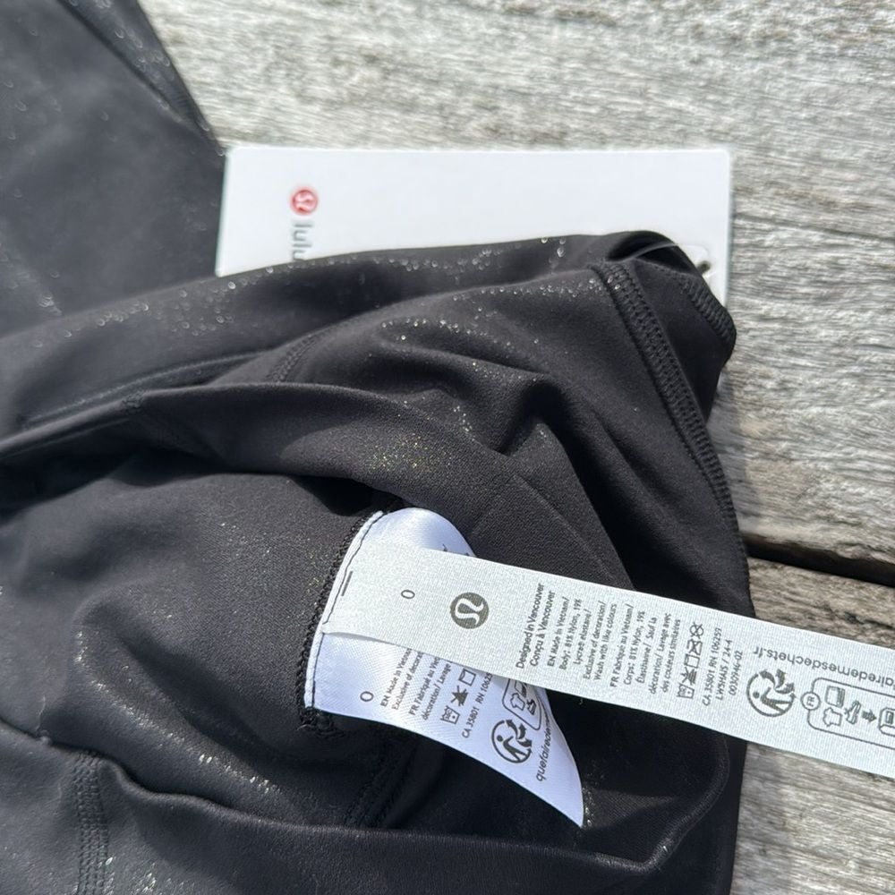 Lululemon Align High-Rise‎ Pant Pockets 25" Shimmer Luxe Shine Black size 0 NWT - Picture 5 of 7